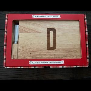 Monogram “D” Cheese Board - BNIB